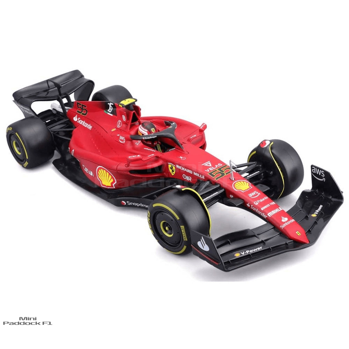 Ferrari F1-75 Carlos Sainz | Lançamento 2022 Premium com Piloto