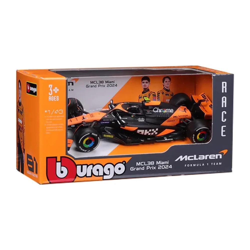 Miniatura 1:43 Mclaren MCL38 (2024) - 13cm
